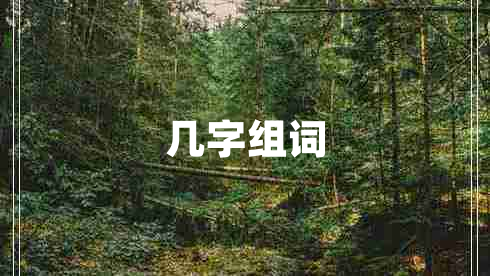 幾字組詞