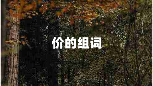 價(jià)的組詞