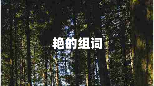 艷的組詞 艷的組詞