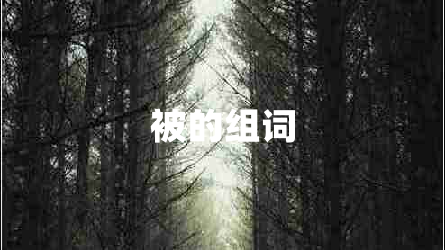 被的組詞 被的組詞