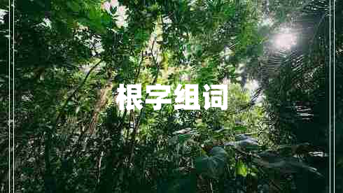 根字組詞 根字組詞