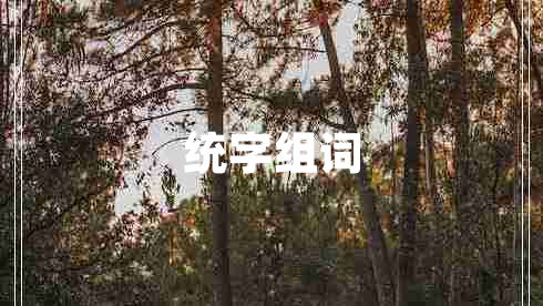 統(tǒng)字組詞