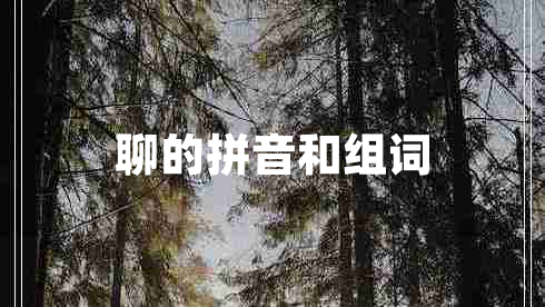 聊的拼音和組詞