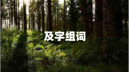 及字組詞