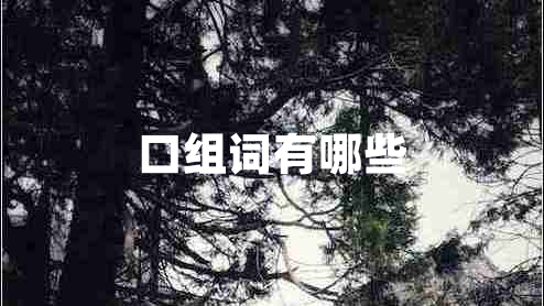口組詞有哪些