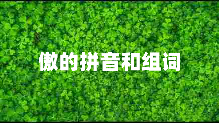 傲的拼音和組詞