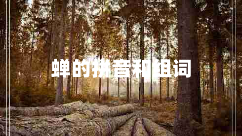 蟬的拼音和組詞