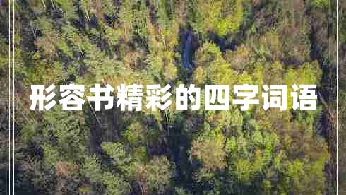 形容書精彩的四字詞語 形容書精彩的四字詞語