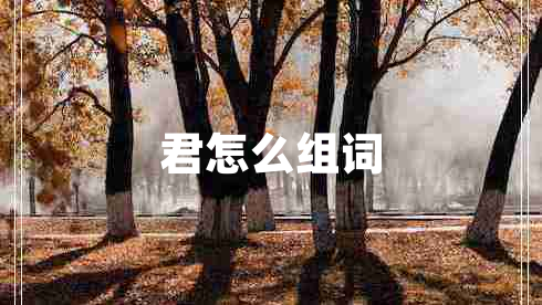 君怎么組詞