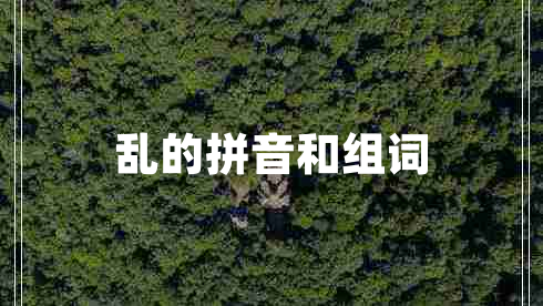 亂的拼音和組詞