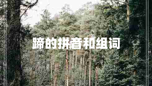 蹄的拼音和組詞