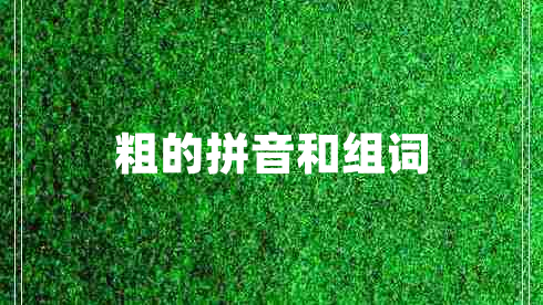 粗的拼音和組詞 粗的拼音和組詞