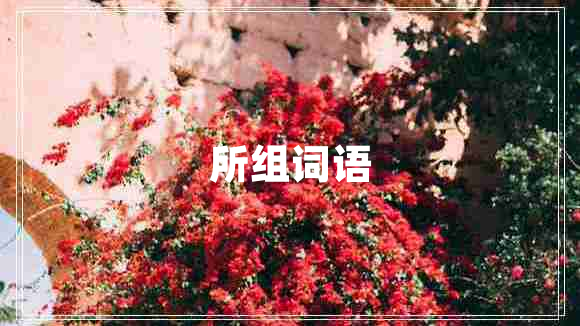 所組詞語(yǔ)