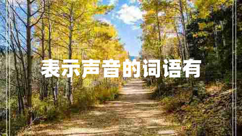 表示聲音的詞語有