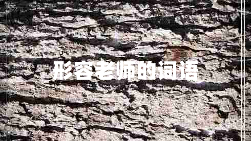 形容老師的詞語(yǔ)