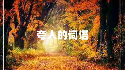 夸人的詞語(yǔ)