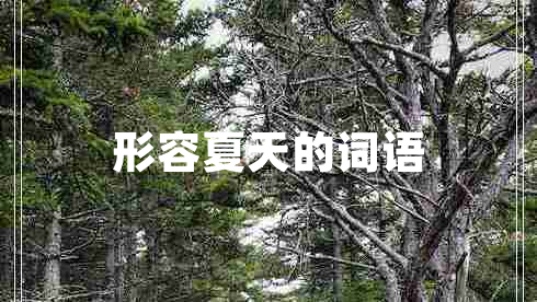 形容夏天的詞語