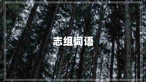 志組詞語 志組詞語