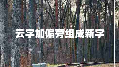云字加偏旁組成新字