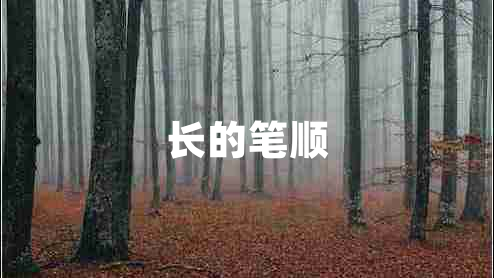 長的筆順