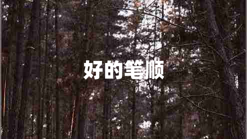 好的筆順
