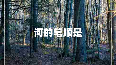 河的筆順是