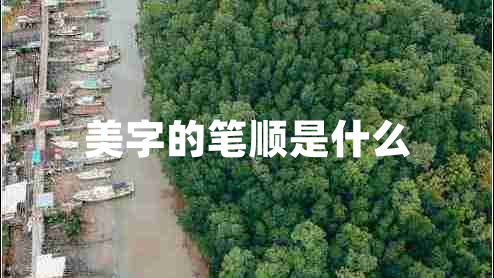 美字的筆順是什么