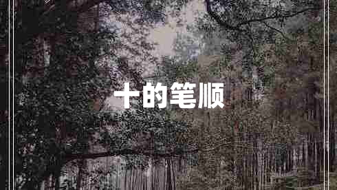 十的筆順