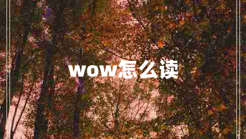 wow怎么讀