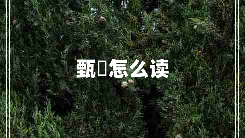 甄嬛怎么讀 甄嬛怎么讀