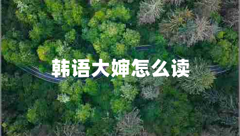 韓語大嬸怎么讀