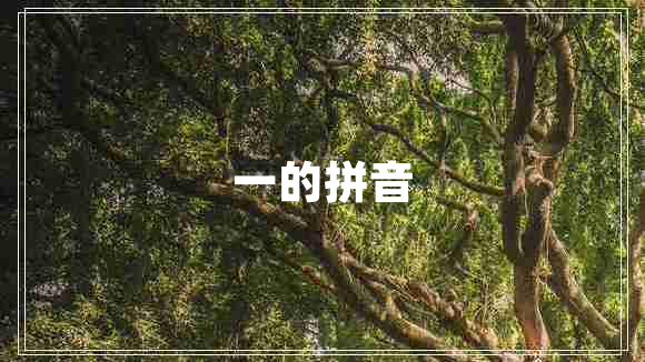 一的拼音 一的拼音