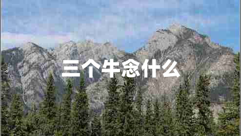 三個(gè)牛念什么