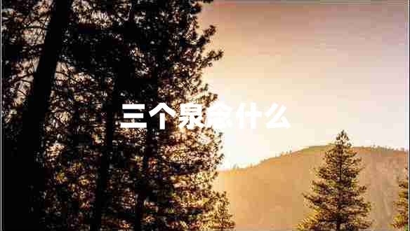 三個(gè)泉念什么