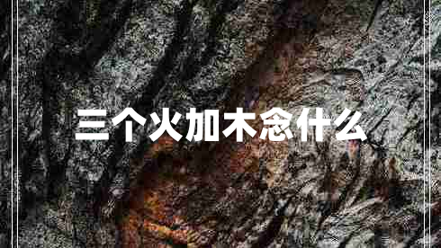 三個火加木念什么