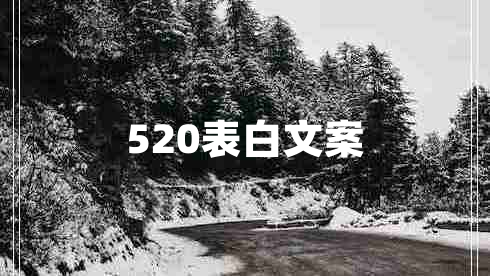 520表白文案 520表白文案