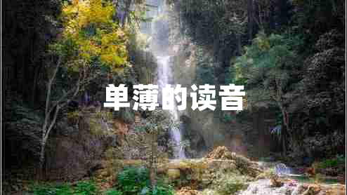 單薄的讀音
