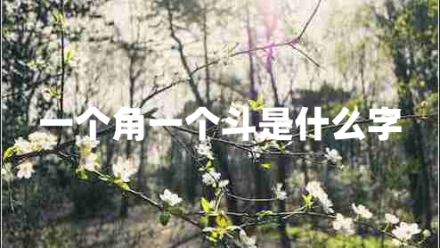 一個角一個斗是什么字
