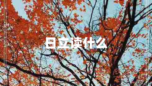 日立讀什么