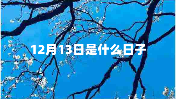 12月13日是什么日子 12月13日是什么日子