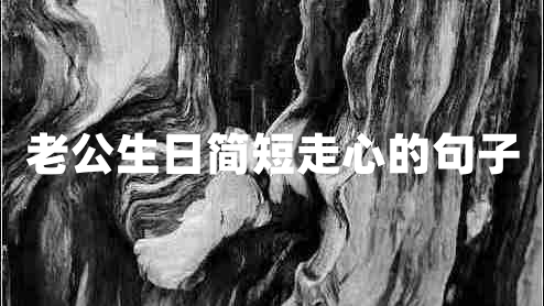 老公生日簡(jiǎn)短走心的句子