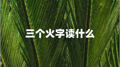 三個(gè)火字讀什么