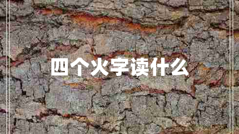 四個火字讀什么