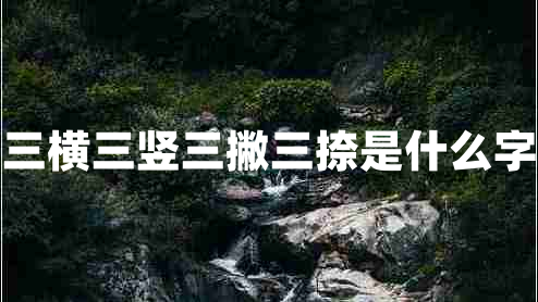 三橫三豎三撇三捺是什么字