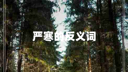 嚴(yán)寒的反義詞