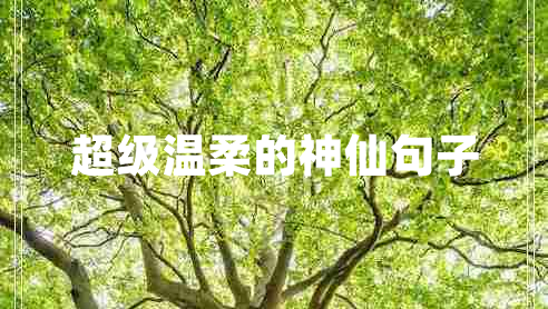 超級(jí)溫柔的神仙句子