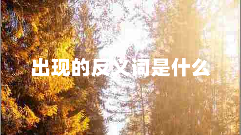 出現(xiàn)的反義詞是什么