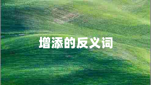 增添的反義詞
