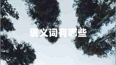 褒義詞有哪些