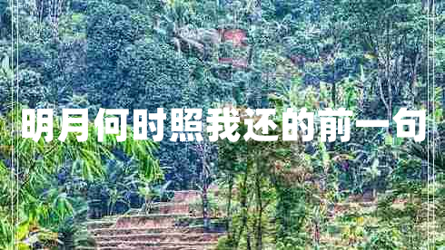 明月何時照我還的前一句